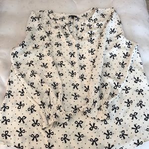 Talbots bow blouse